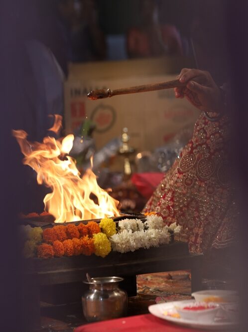 A,Temple,In,The,House,With,Coconut,Kalash,And,Other